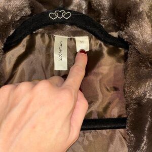 Tacera Chocolate Faux Fur Jacket